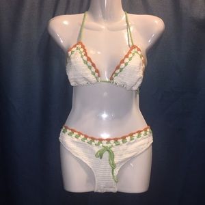 Lucky Brand Crochet Triangle Bikini